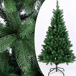Foto van Kerstboom, 140 cm, groen, kunstkerstboom, standaard