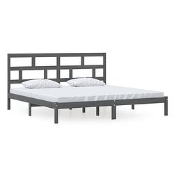 Foto van The living store bedframe - niet vermeld - houten bedframe - 205.5x206x100 cm - massief grenenhout