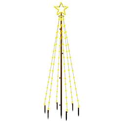 Foto van Vidaxl kerstboom met grondpin 108 led'ss warmwit 180 cm