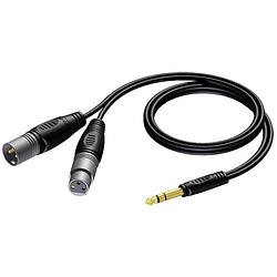 Foto van Procab ref709 xlr male/female - jack male stereo insert 5 m