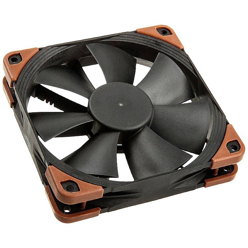 Foto van Noctua nf-f12 pc-ventilator zwart (b x h x d) 120 x 120 x 25 mm