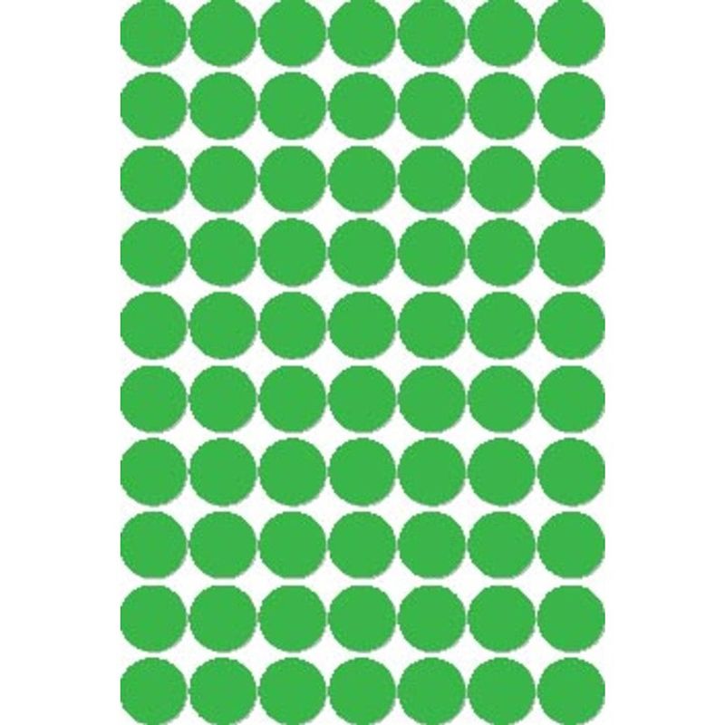Foto van Apli ronde etiketten in etui diameter 19 mm, groen, 560 stuks, 70 per blad