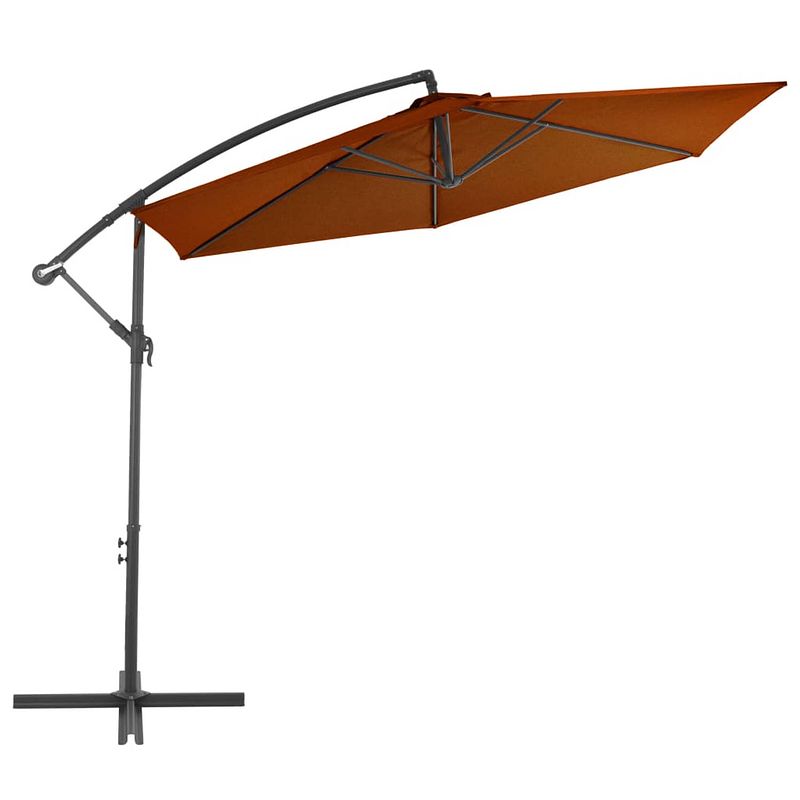 Foto van The living store parasol rechthoek - terracotta - 300 x 244 cm - uv-beschermend polyester