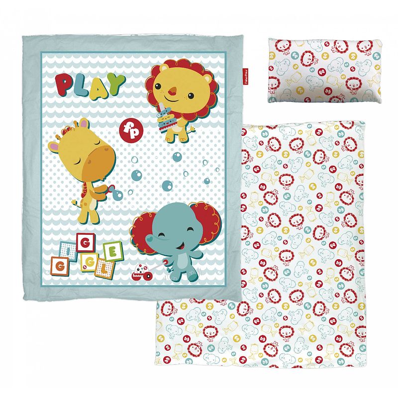 Foto van Fisher-price dekbedset dierenprint 3-delig 100 x 140 cm