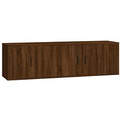 Foto van The living store tv-meubelset - bruineiken - 100 x 34.5 x 40 cm - trendy design