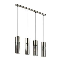 Foto van Moderne hanglamp annika - l:80cm - e27 - metaal - grijs