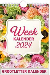Foto van Grootletter bloemen weekkalender - 2024 - spiraalgebonden (9789464325744)