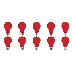 Foto van Led lamp 10 pack - specta - rood gekleurd - e27 fitting - 3w