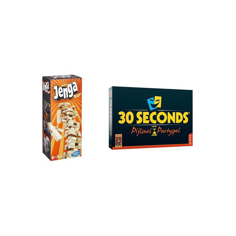 Foto van Spellenbundel - bordspellen - 2 stuks - jenga & 30 seconds