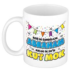 Foto van Bellatio decorations verjaardag/cadeau mok 50 jaar - abraham - keramiek - 300 ml - feest mokken