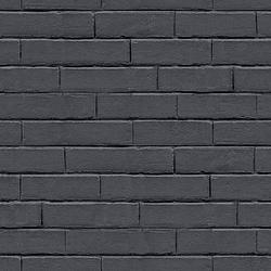 Foto van Good vibes behang chalkboard brick wall zwart en grijs