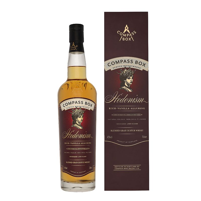 Foto van Compass box hedonism 70cl whisky + giftbox