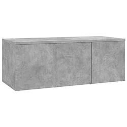 Foto van The living store tv-meubel 80x34x30 cm spaanplaat betongrijs - kast