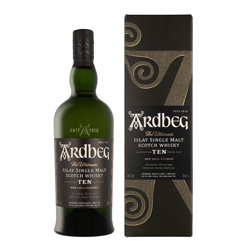 Foto van Ardbeg 10 years 70cl whisky + giftbox