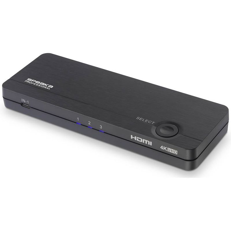 Foto van Speaka professional sp-kvm-230 3 + 2 poorten kvm-switch met extra usb-c-ingang 3840 x 2160 pixel