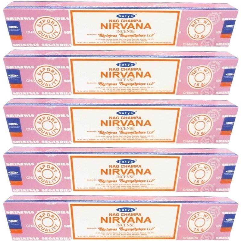 Foto van 5x nag champa wierook nirvana 15 gram - wierookstokjes