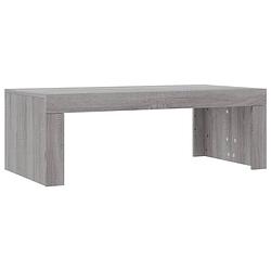 Foto van Vidaxl salontafel 102x50x36 cm bewerkt hout grijs sonoma eikenkleurig