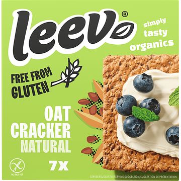 Foto van Leev oat free from gluten cracker natural 7 stuks 100 g bij jumbo