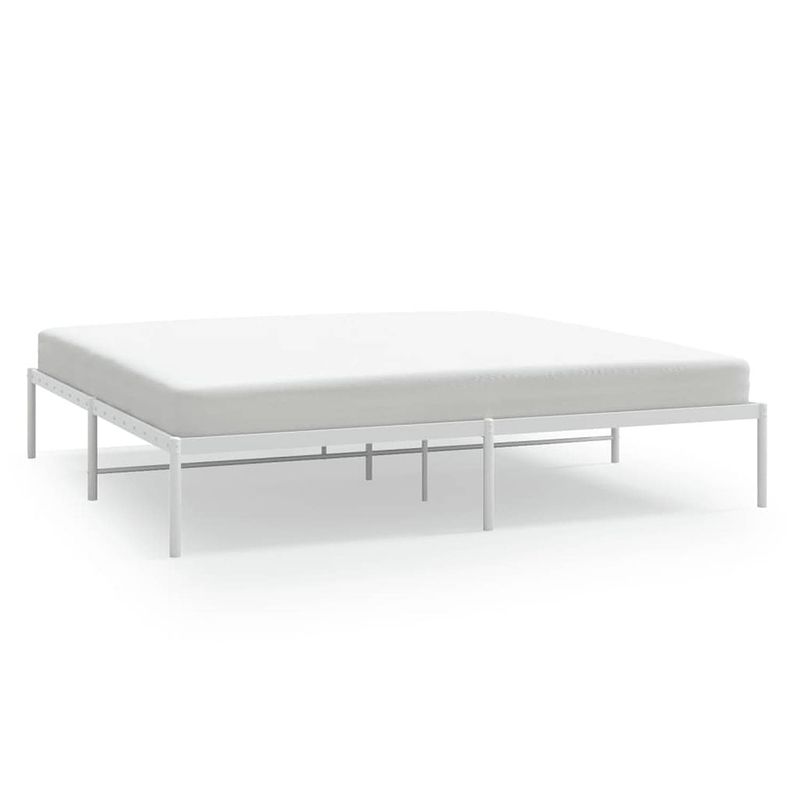 Foto van Vidaxl bedframe metaal wit 180x200 cm