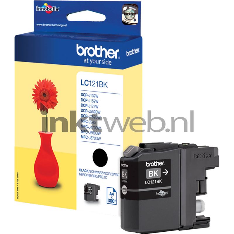 Foto van Brother lc-121bk zwart cartridge