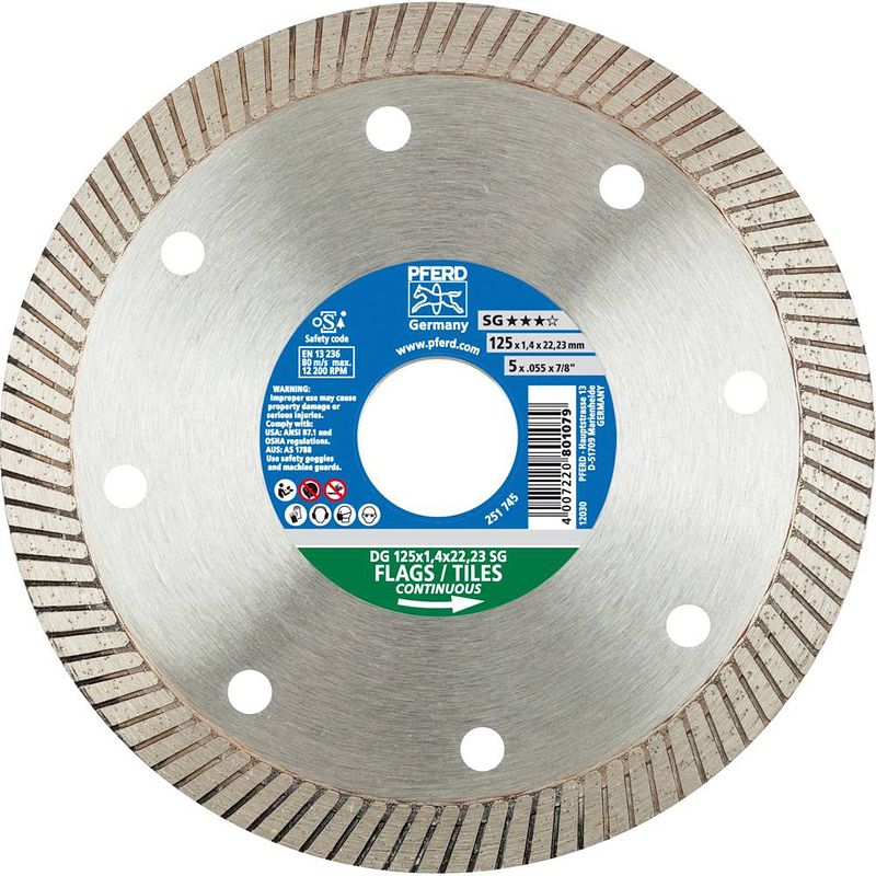 Foto van Pferd 68000032 dg fl sg diamanten doorslijpschijf diameter 125 mm 1 stuk(s)