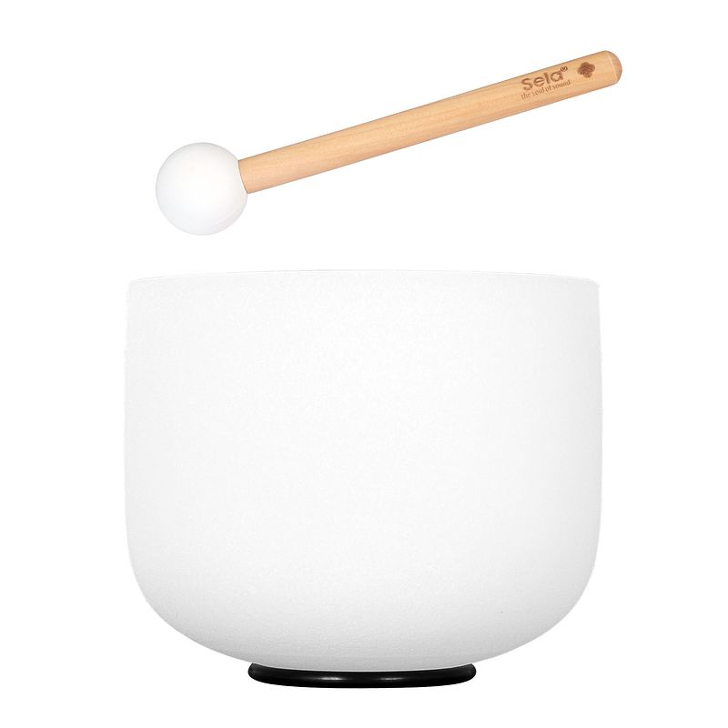 Foto van Sela 8" crystal singing bowl frosted 440 hz f klankschaal