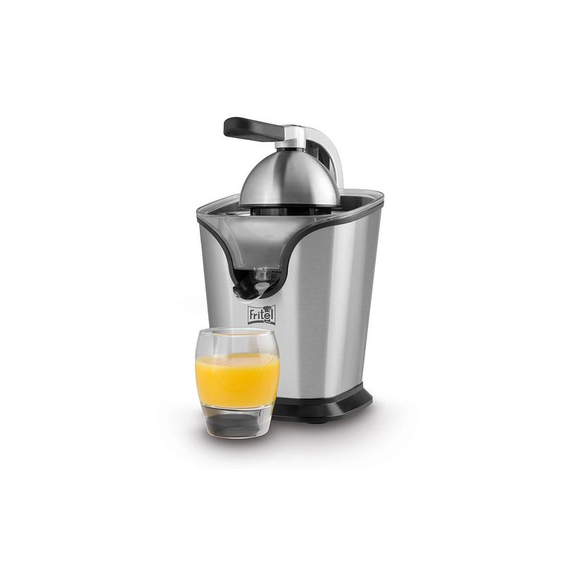 Foto van Fritel cp4177 citrus press - zilvergrijs - inclusief 2 perskegels