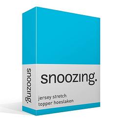 Foto van Snoozing stretch - topper - hoeslaken - 90/100x200/220/210 - turquoise