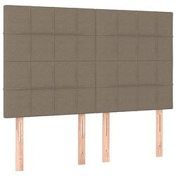 Foto van The living store hoofdbord - bedhoofdeind - taupe - 144 x 5 x 118/128 cm - verstelbaar