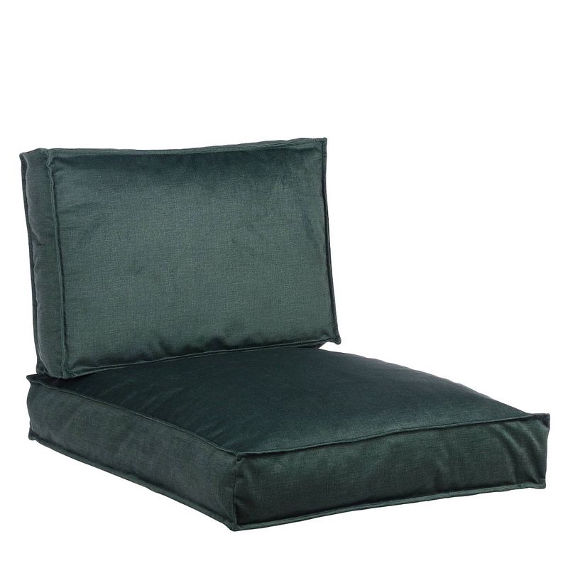 Foto van In the mood collection in the mood stoelkussenset royal velvet groen - 2 delig