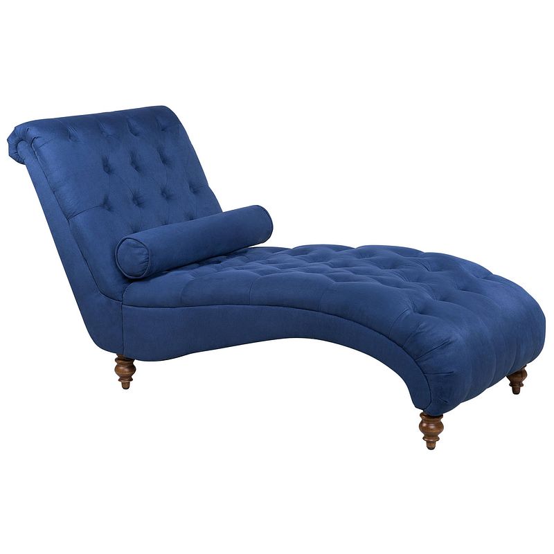 Foto van Beliani muret - chaise longue-blauw-polyester