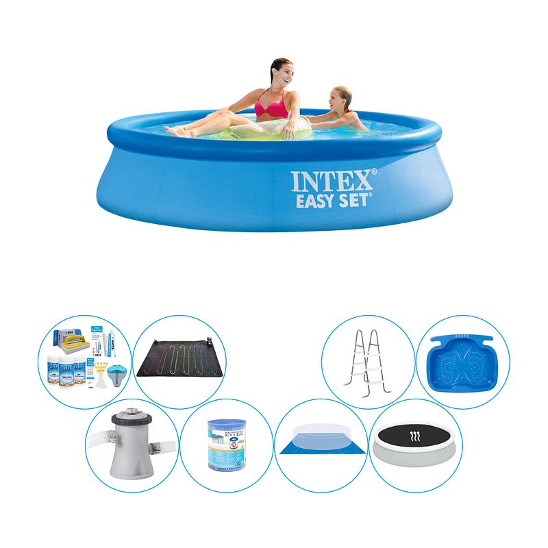 Foto van Deluxe zwembad set - intex easy set rond 244x61 cm