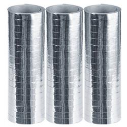 Foto van Carnival toys serpentine 4 meter metallic zilver 3 stuks