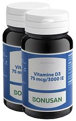 Foto van Bonusan vitamine d3 75mcg 3000ie capsules 120st duoverpakking