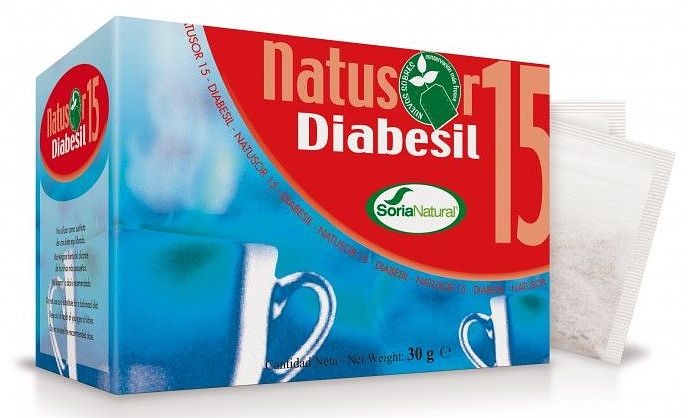 Foto van Soria natural kruidenthee diabesil nr15 zakjes