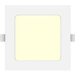 Foto van Led downlight pro - aigi trinko - inbouw vierkant 6w - warm wit 3000k - mat wit - kunststof - 120mm