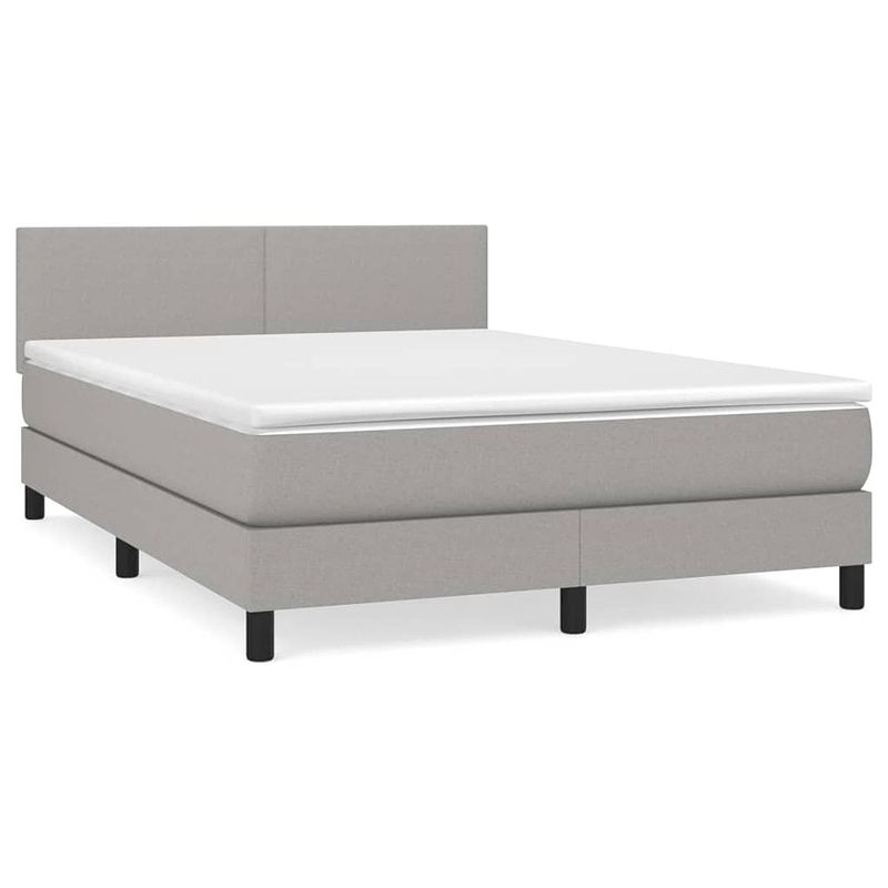 Foto van The living store boxspringbed - comfort - bed (193x144x78/88 cm) - matras (140x190x20 cm) - topmatras (140x190x5 cm) -