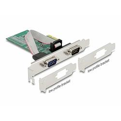 Foto van Delock 89555 2 poorten seriële interfacekaart pci-express, rs232 pcie x1