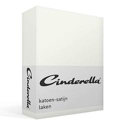 Foto van Cinderella satijn laken - 100% katoen-satijn - lits-jumeaux (300x270 cm) - off-white