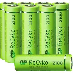 Foto van Gp batteries recyko+ hr06 oplaadbare aa batterij (penlite) nimh 2100 mah 1.2 v 8 stuk(s)