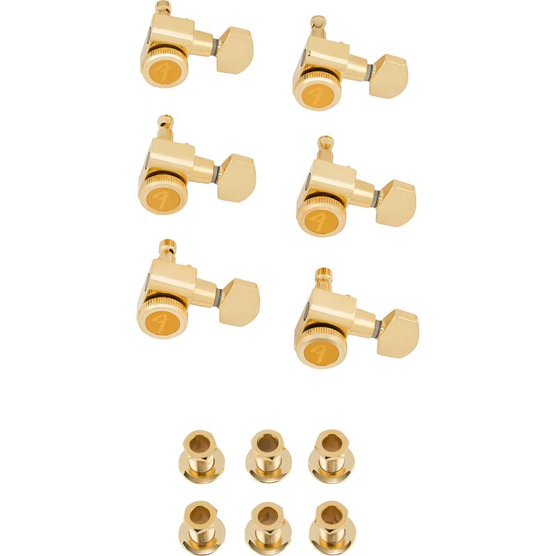 Foto van Fender locking tuners gold locking stemmechanieken (set van 6)