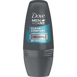 Foto van Dove men+care antitranspirant deodorant roller clean comfort 50ml bij jumbo