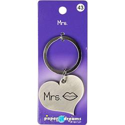 Foto van Paper dreams sleutelhanger mrs. hart 10 x 4 cm ijzer zilver