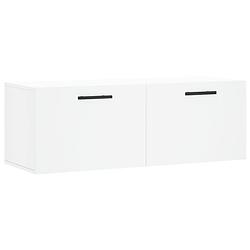 Foto van The living store wandkast lijn - wandkast - 100x36.5x35 cm - wit hout