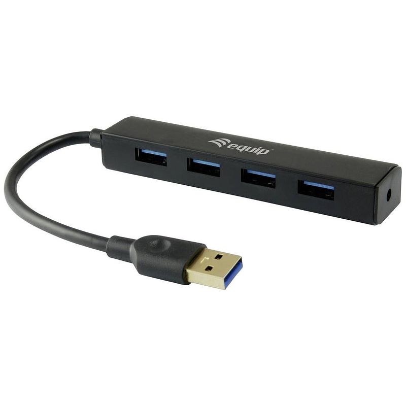 Foto van Equip 4 poorten usb 3.0-hub zwart