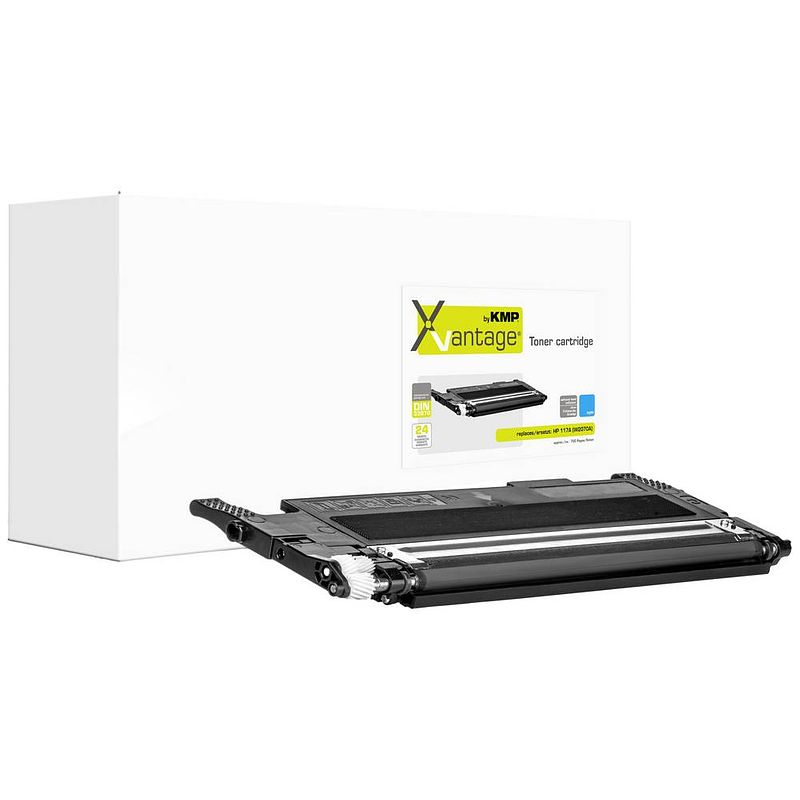 Foto van Kmp xvantage toner single vervangt hp 117a (w2071a) cyaan 700 bladzijden compatibel toner