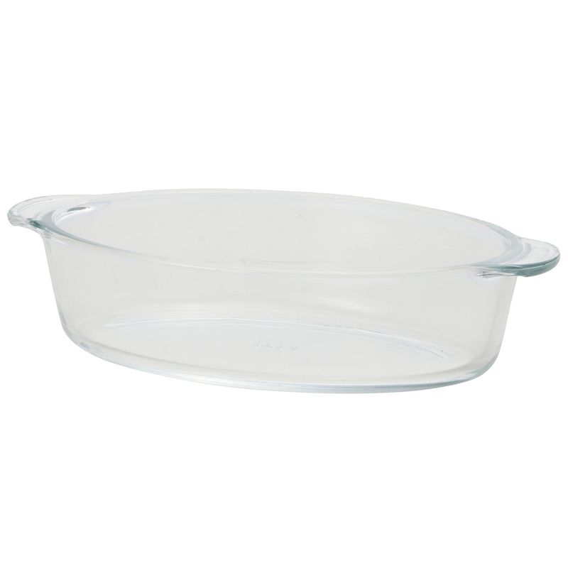 Foto van Ovalen glazen mini ovenschaal 400 ml 20 x 11 x 5 cm - ovenschalen