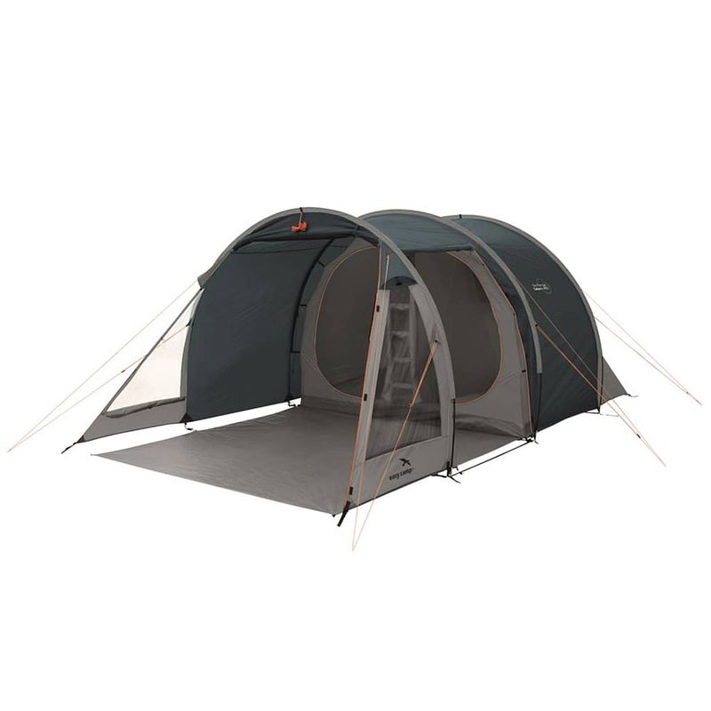 Foto van Easy camp tunneltent 4-persoons galaxy 400 staalgrijs en blauw