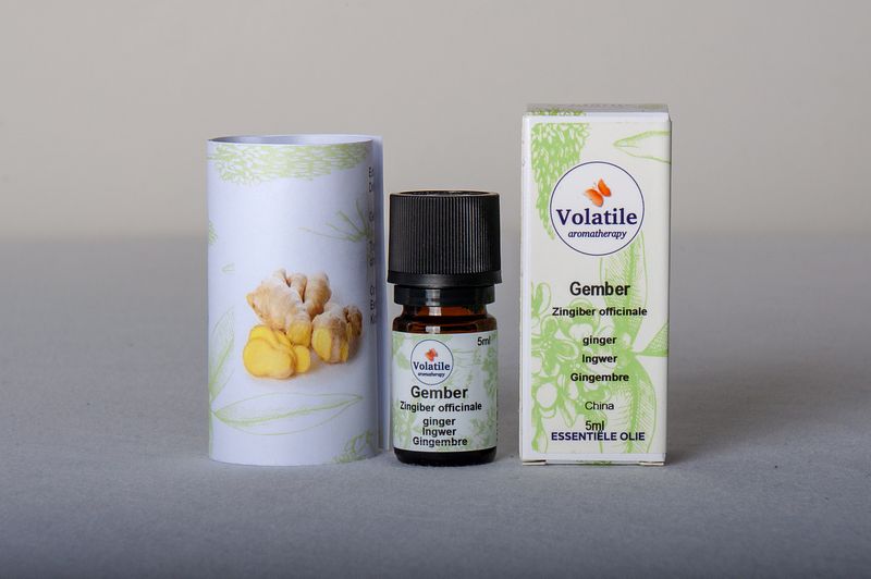 Foto van Volatile gember (zingiber officinalis) 5ml