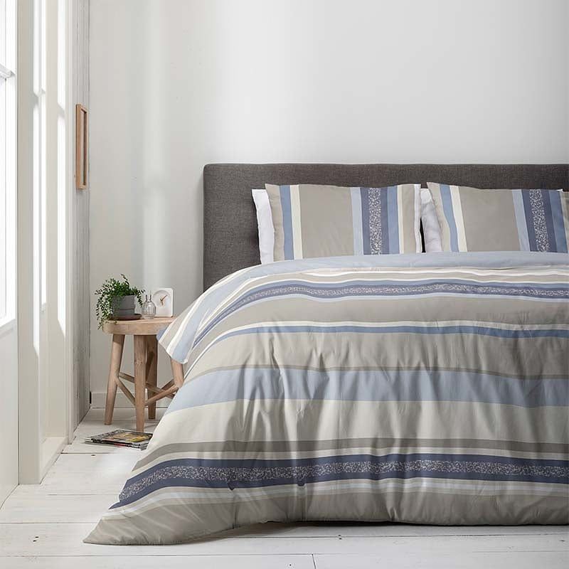 Foto van Luna bedding luna faded stripes dekbedovertrek lits-jumeaux (240 x 220 cm + 2 kussenslopen) dekbedovertrek